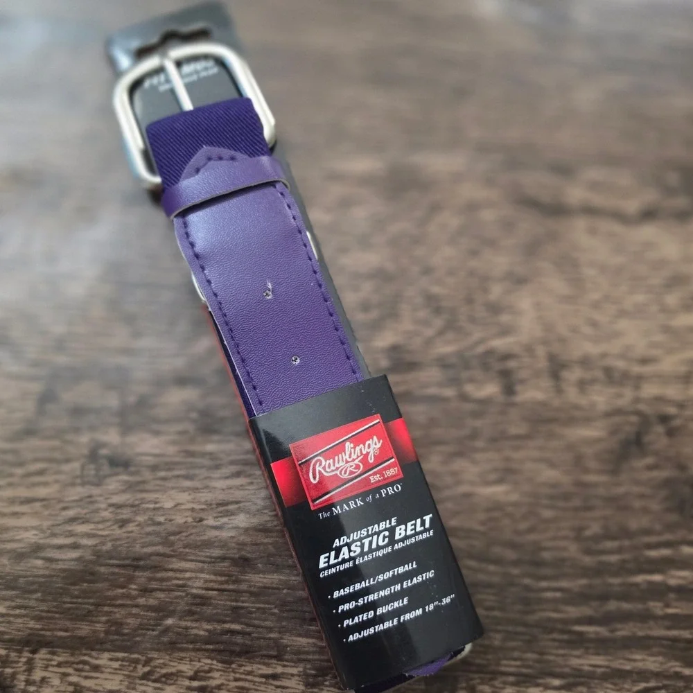 RAWLINGS Elastic Belt Kids One Size Purple Baseball Softball Adjustable‎